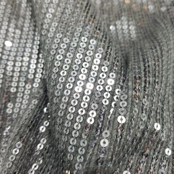 EXPRESS gray Sequin Tank Top 100% cotton Small - Picture 6 of 7